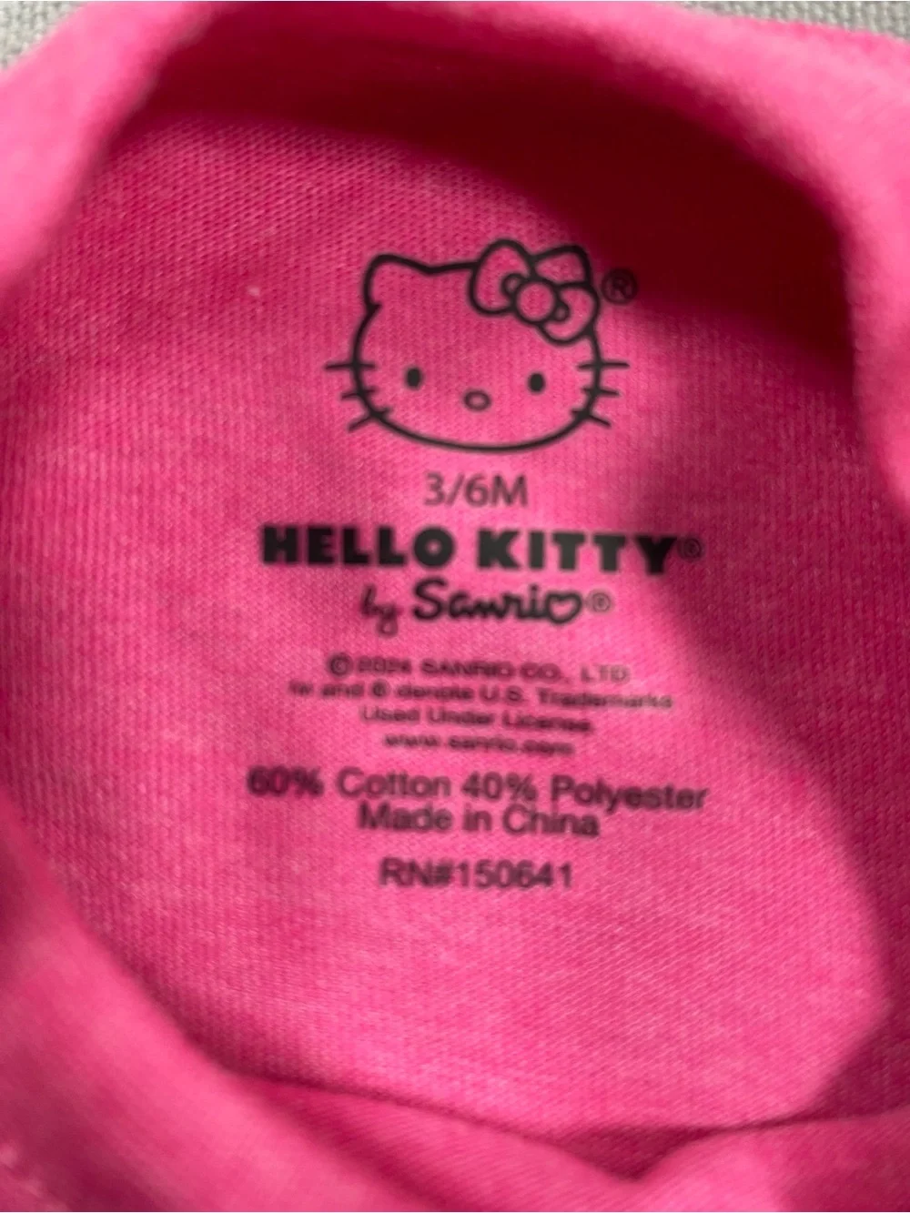 Hello Kitty Pink, White & Yellow Short-Sleeve Baby One-Piece Bodysuit Set
